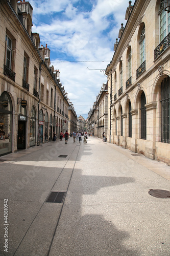 Dijon, France. View of Liberte street in the historic center 