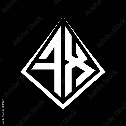 Free Download FX logo letters monogram with prisma shape design template - GFXLoad