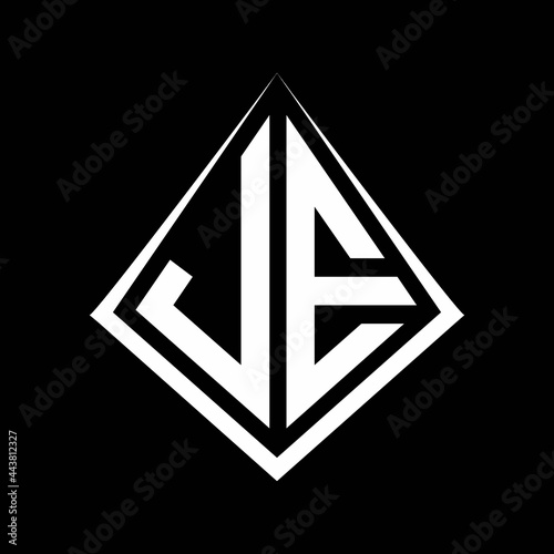 Free Download JE logo letters monogram with prisma shape design template - GFXLoad