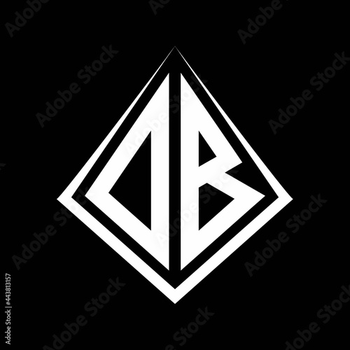 OB logo letters monogram with prisma shape design template Free Download OB logo letters monogram with prisma shape design template - GFXLoad