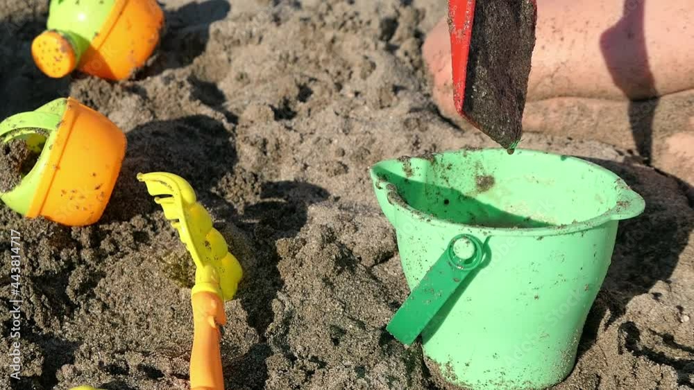 summer Building Tools on beach kids play summer Building Tools on beach kids play