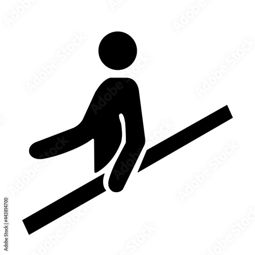 PPE Icon.Use Handrail Symbol Sign Isolate On White Background,Vector Illustration EPS.10