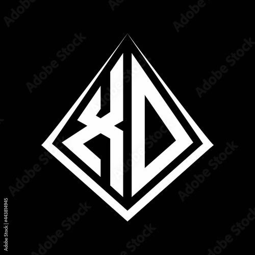 Free Download XO logo letters monogram with prisma shape design template - GFXLoad