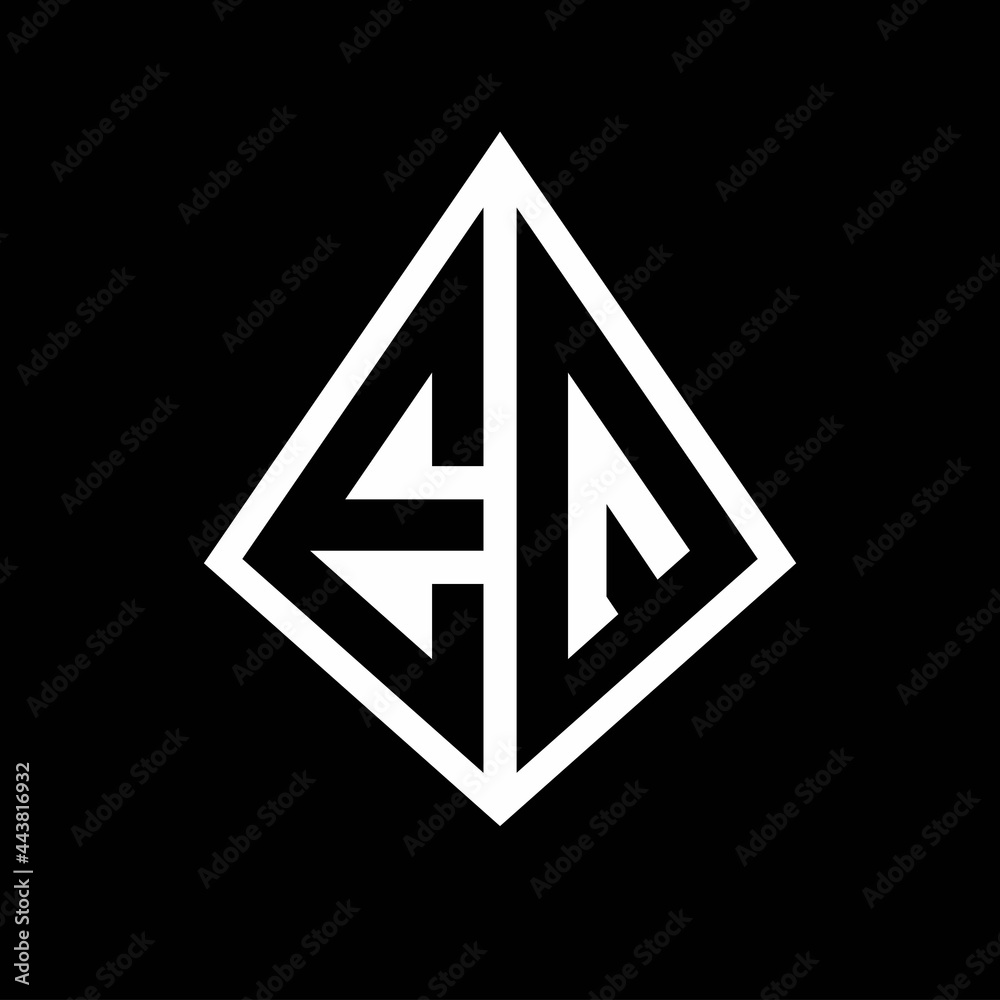EQ logo letters monogram with prisma shape design template EQ logo letters monogram with prisma shape design template