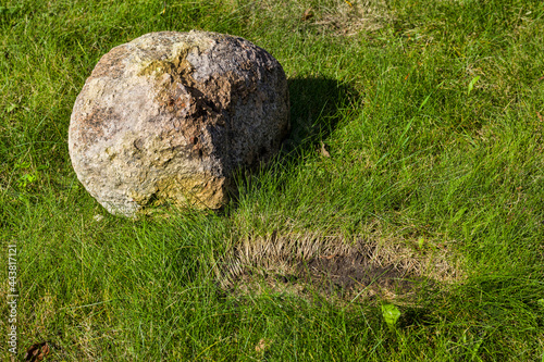 stone on grass