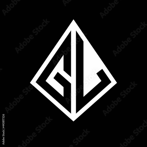 Free Download GL logo letters monogram with prisma shape design template - GFXLoad