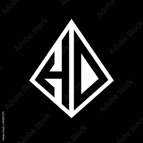 HO logo letters monogram with prisma shape design template Free Download HO logo letters monogram with prisma shape design template - GFXLoad