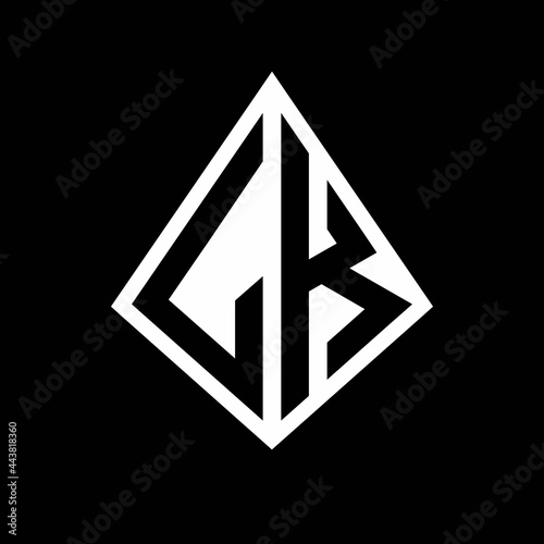 Free Download LK logo letters monogram with prisma shape design template - GFXLoad