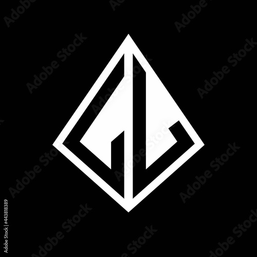 Free Download LL logo letters monogram with prisma shape design template - GFXLoad