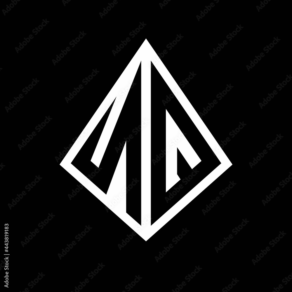 NQ logo letters monogram with prisma shape design template NQ logo letters monogram with prisma shape design template