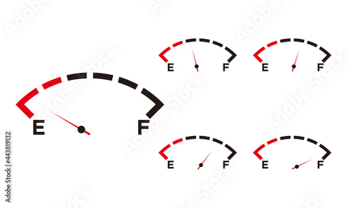 gasoline speedometer set icon