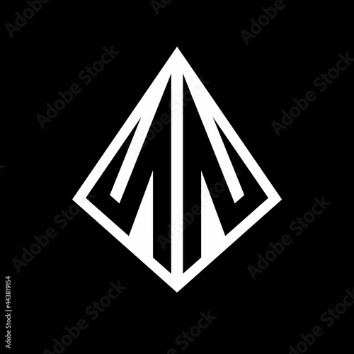 Free Download NN logo letters monogram with prisma shape design template - GFXLoad