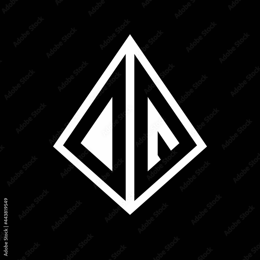 OQ logo letters monogram with prisma shape design template OQ logo letters monogram with prisma shape design template