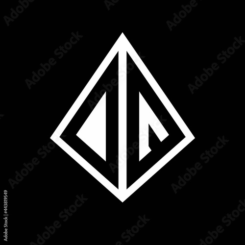 Free Download OQ logo letters monogram with prisma shape design template - GFXLoad