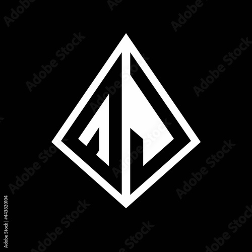 Free Download QJ logo letters monogram with prisma shape design template - GFXLoad