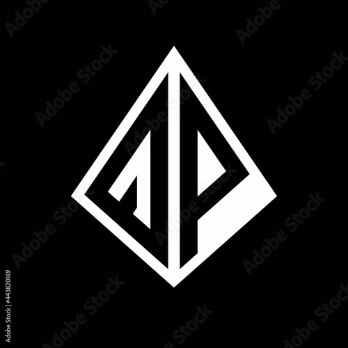 Free Download QP logo letters monogram with prisma shape design template - GFXLoad