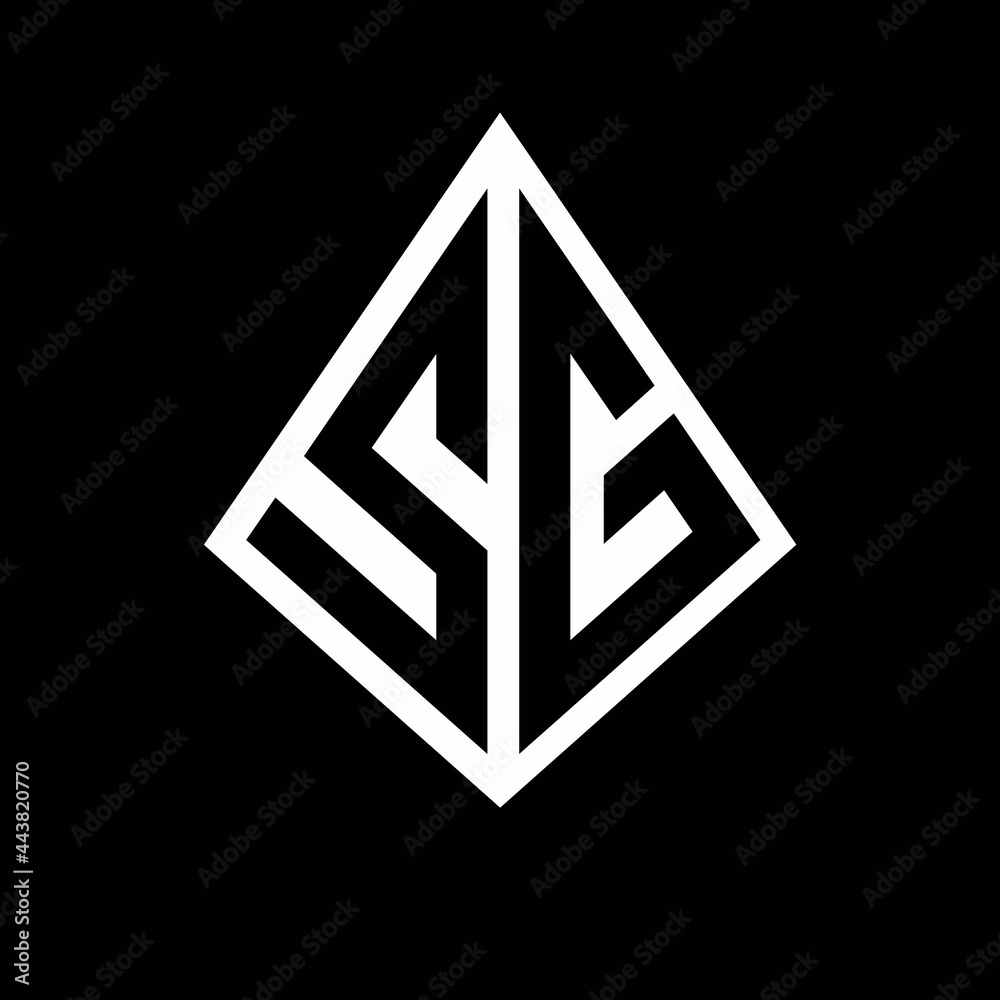 SG logo letters monogram with prisma shape design template