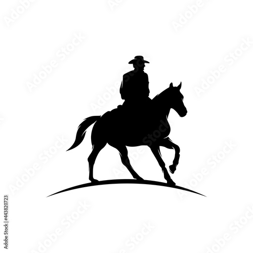 Black horse silhouette logo