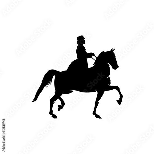 Black horse silhouette logo © Shoimatun