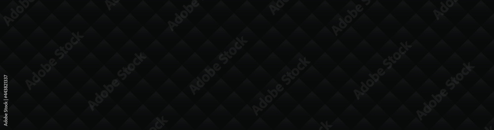 Obraz premium Black background with rhombuses. Seamless vector illustration. 