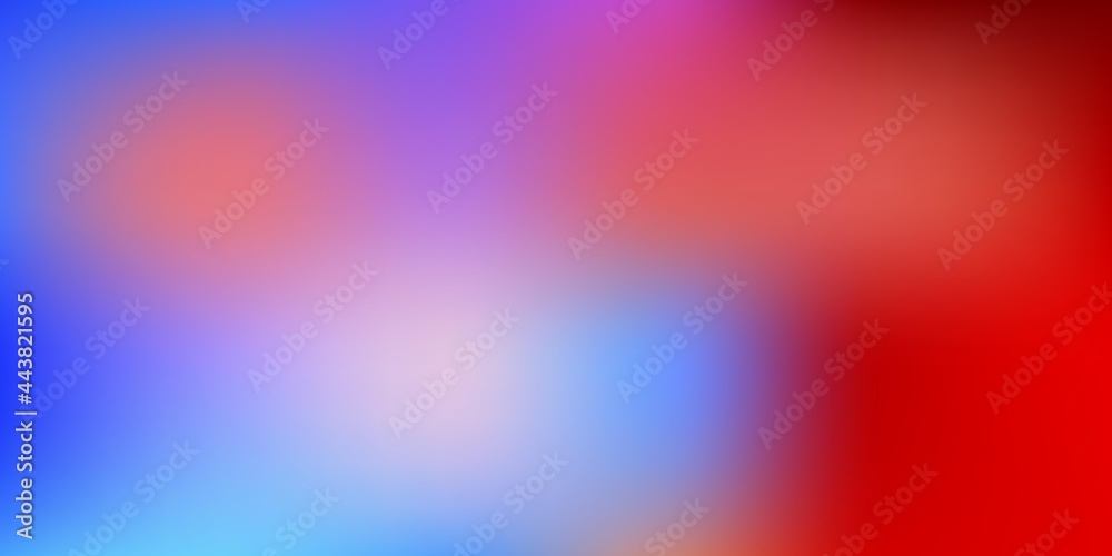 Obraz premium Light Blue, Red vector gradient blur template.