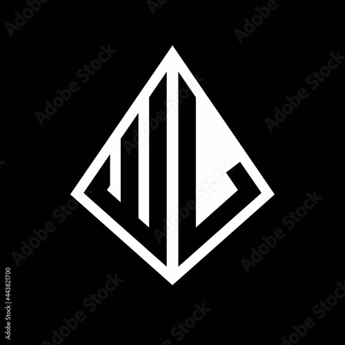 WL logo letters monogram with prisma shape design template Free Download WL logo letters monogram with prisma shape design template - GFXLoad