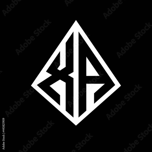 Free Download XA logo letters monogram with prisma shape design template - GFXLoad