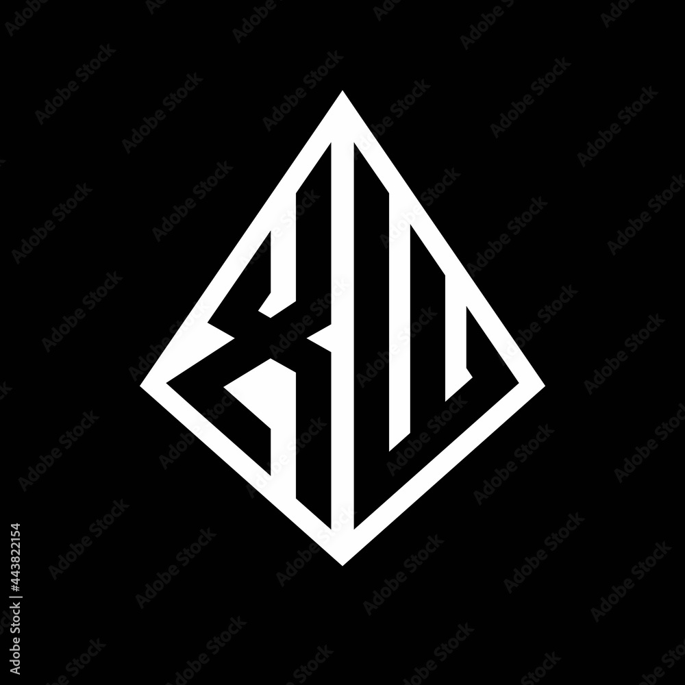 XW logo letters monogram with prisma shape design template XW logo letters monogram with prisma shape design template