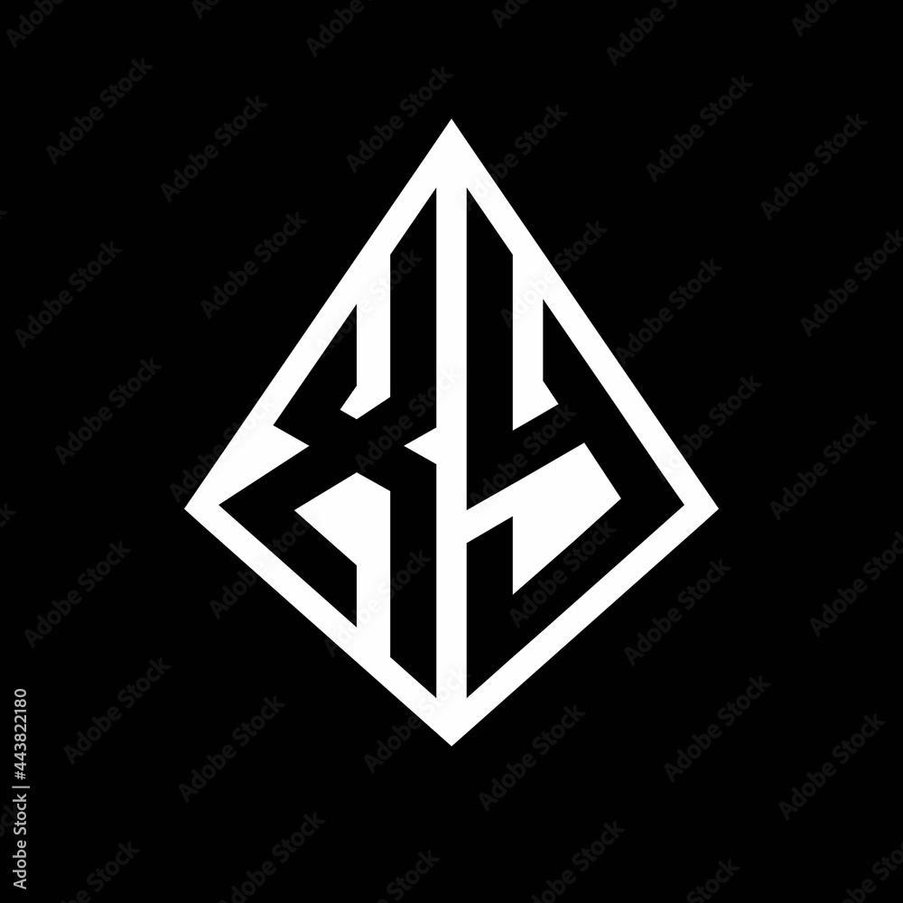 XY logo letters monogram with prisma shape design template XY logo letters monogram with prisma shape design template