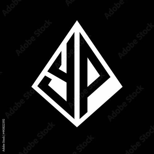 Free Download YP logo letters monogram with prisma shape design template - GFXLoad