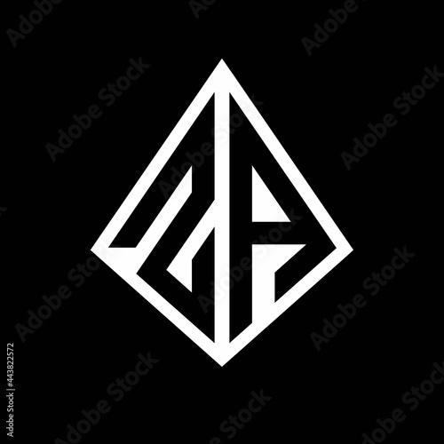 Free Download ZA logo letters monogram with prisma shape design template - GFXLoad