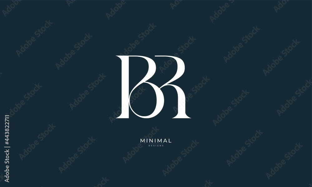 Monogram icon logo BR Monogram icon logo BR