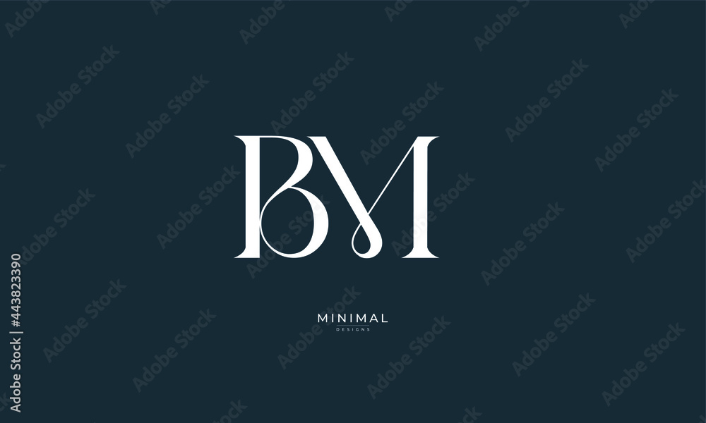 Monogram icon logo BM