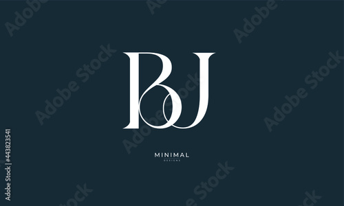 Monogram icon logo BJ