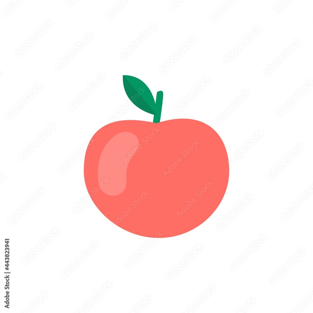 Fototapeta premium Icon of fresh apple Vector illustration..