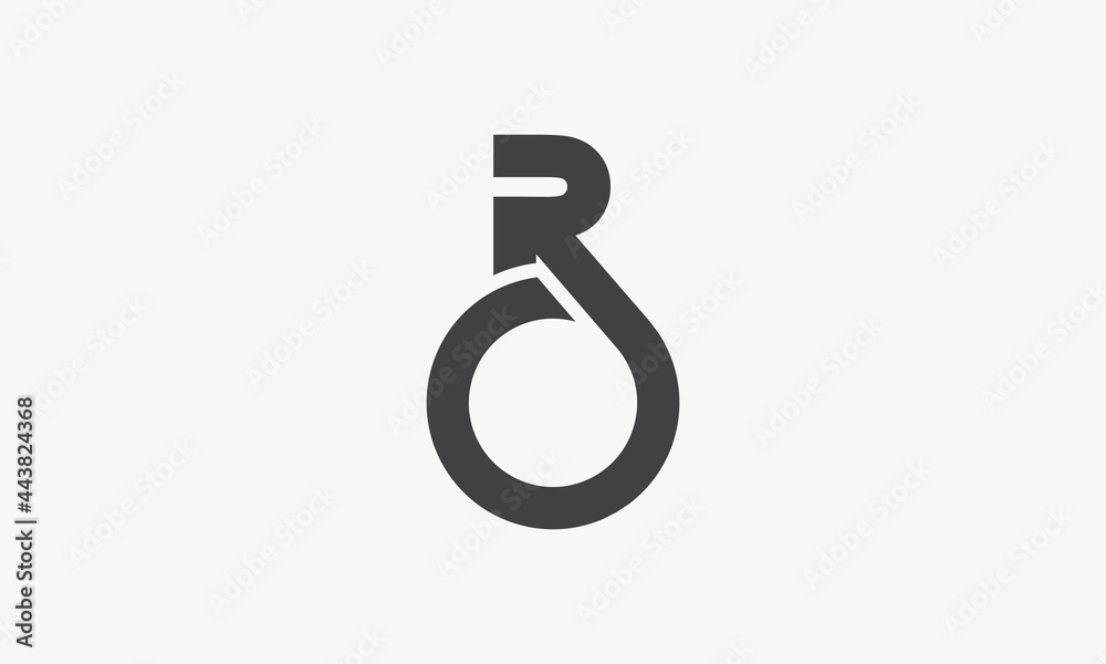RO letter logo design vector. RO letter logo design vector.