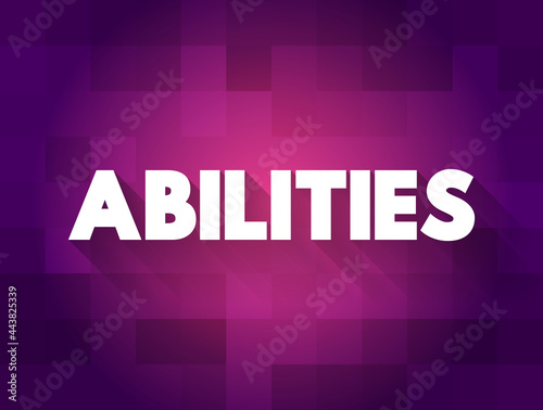Abilities text quote, concept background
