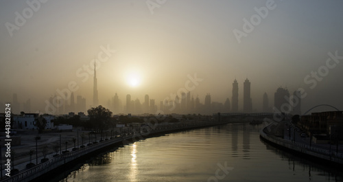 Dubai water canal in sunrise time © manowar1973