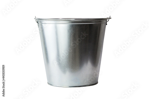 Metal bucket isolated on a white background