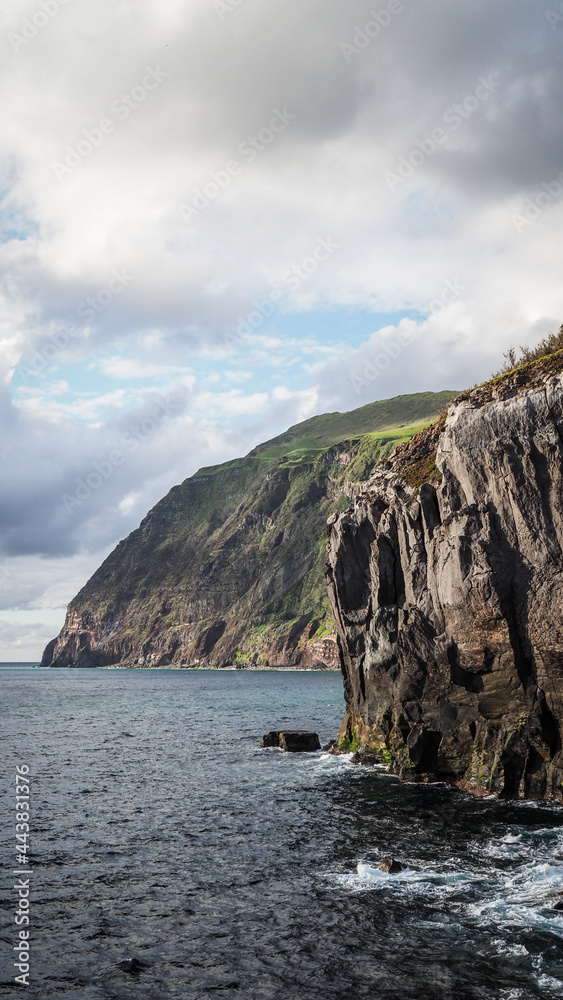 The landscape of Corvo island in the Azores