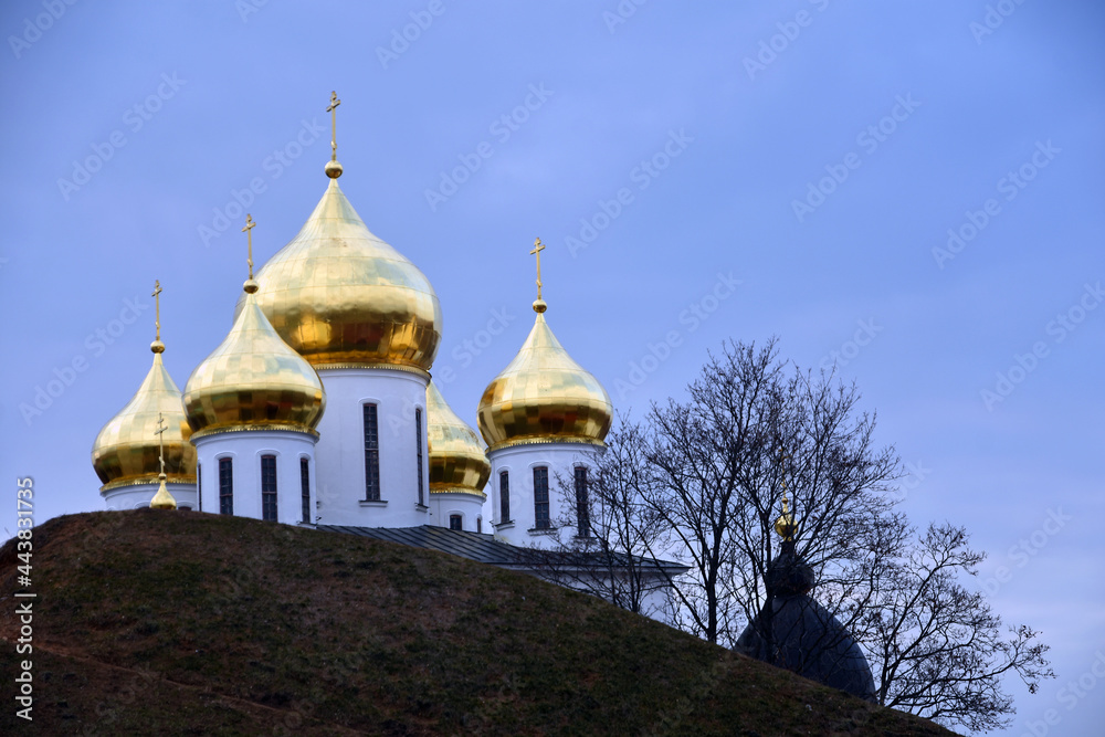 Obraz premium Kremlin in Dmitrov city, Moscow region, Russia. Ancient landmark. Assumption church.