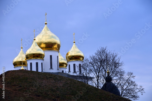 Kremlin in Dmitrov city, Moscow region, Russia. Ancient landmark. Assumption church. photo