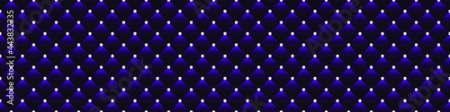 Blue luxury background with small pearls and rhombuses. Seamless vector illustration. 