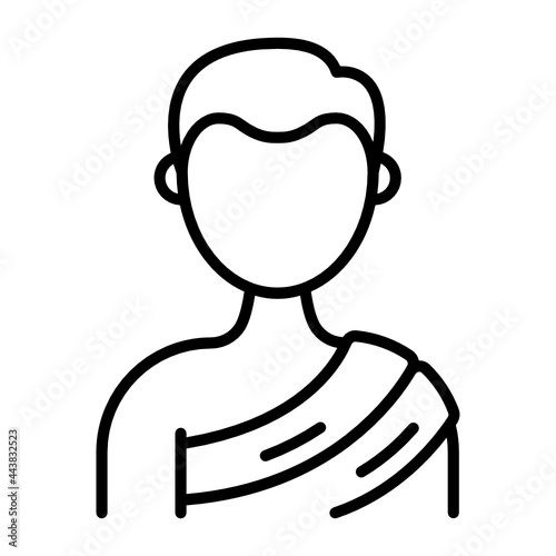 Muslim Man Characters Wearing Ihram Cloths for Performing Hadj Concept Vector Icon Design, Eid al-Adha or Eid-ul-Kabir Symbol, Hajj Sign, Muslims religious Festival Stock illustration