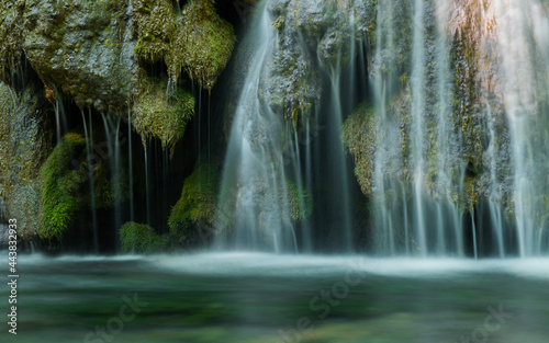 Long exposure with waterfall in Cheile Nerei National Park. Romania, Caras Severin.