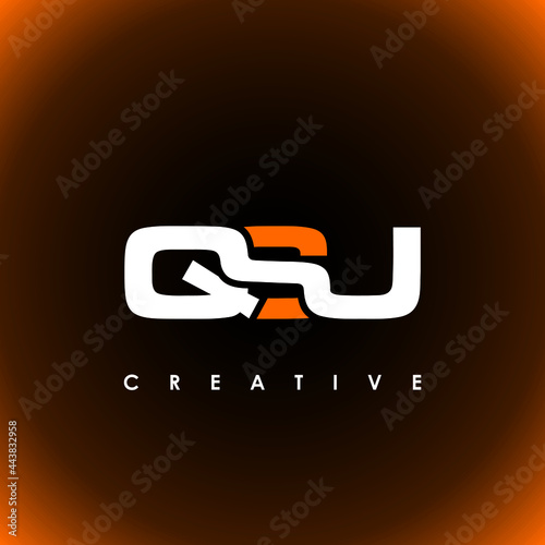 QSU Letter Initial Logo Design Template Vector Illustration