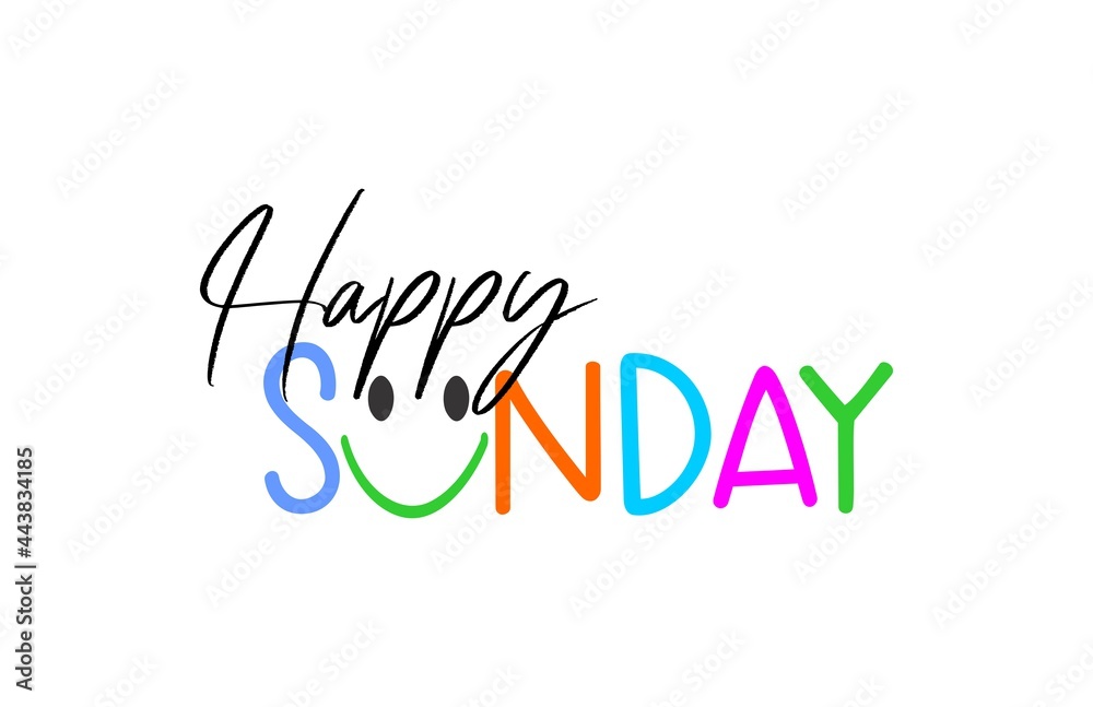 happy sunday letter logo
