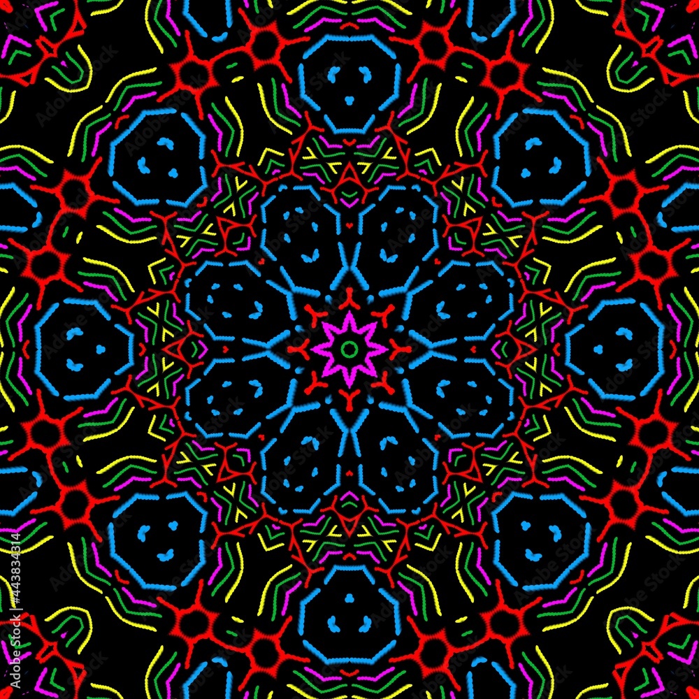 Obraz premium Floral pattern illustration design.