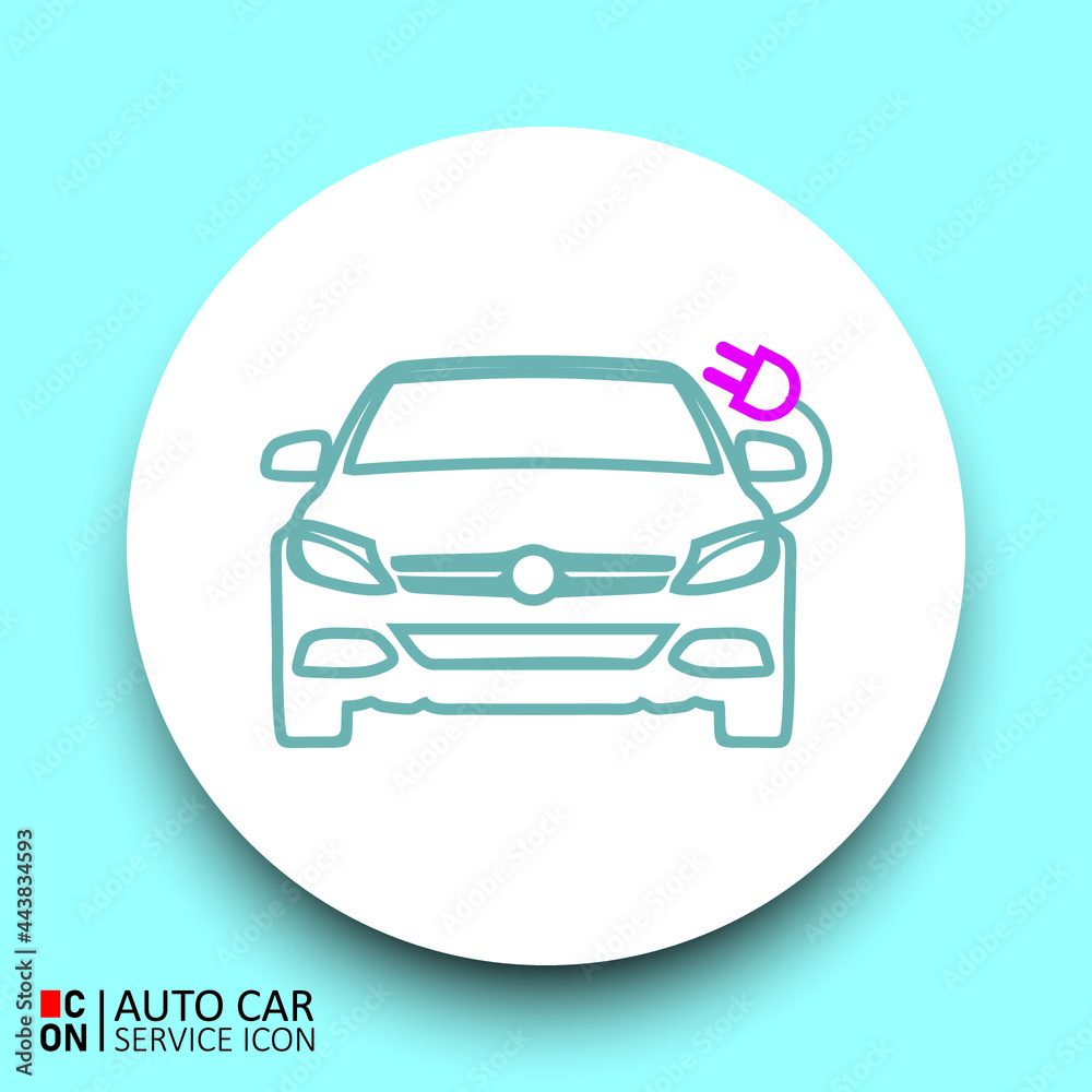 Vector image of car service icon. Conception of automobiles.