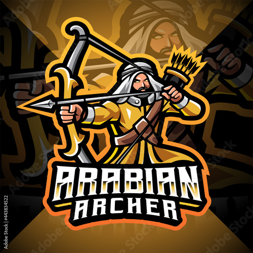Arabian archer esport mascot logo design